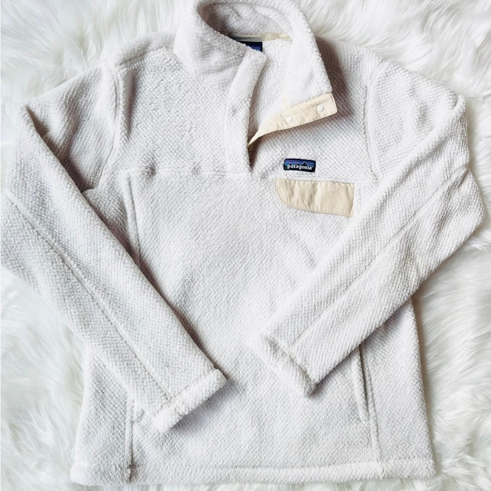Patagonia Re-Tool, white /raw linen sweater M